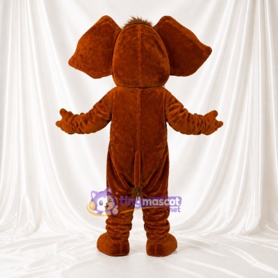 Brown Woolly Mammoth Mascot Costume Full Body for Adults School Events