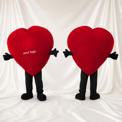 Heart Character Mascot Costume Full Body for Adults Promotions