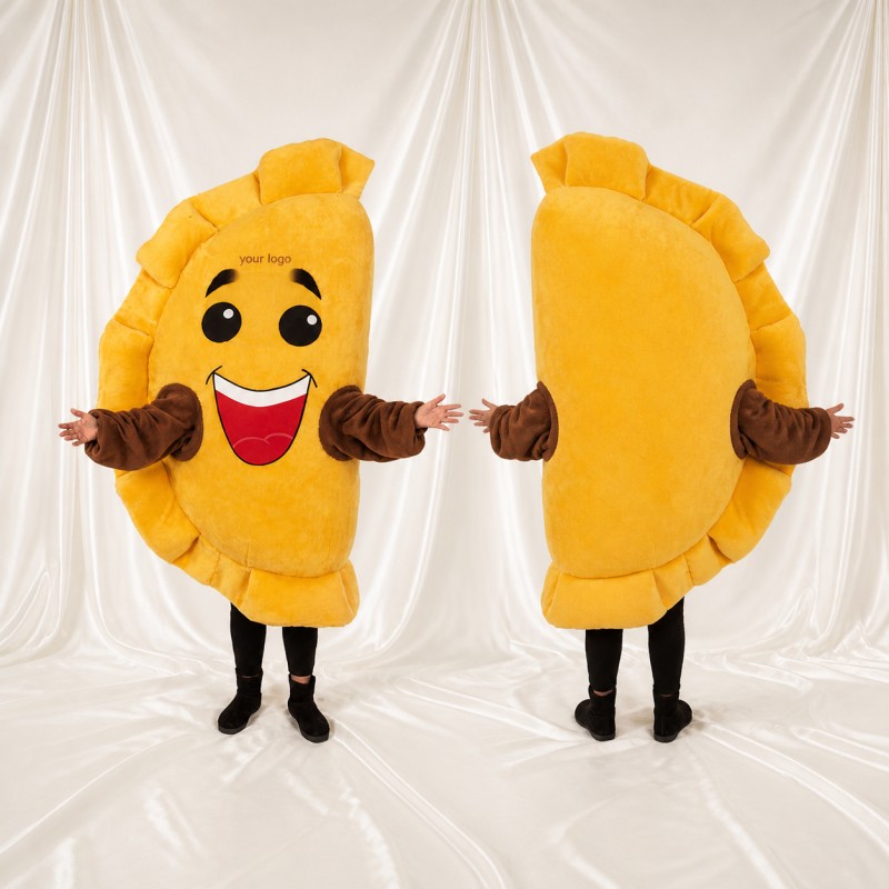 Yellow Dumpling Mascot Costume Full Body for Adults Food Events