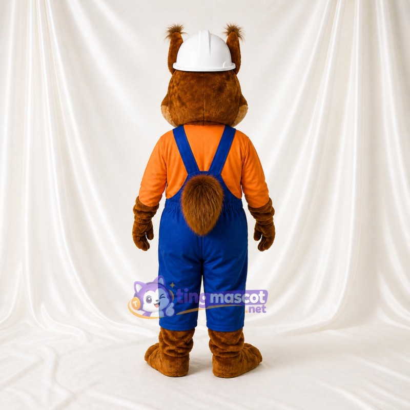 Squirrel Worker Mascot Costume Full Body for Adults Promotions