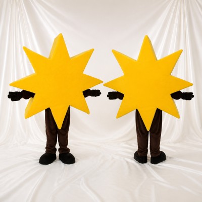 Yellow Star Character Mascot Costume Full Body for Adults Promotions