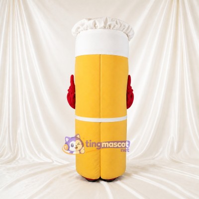 Gobelet de boisson jaune Costume de mascotte intégral pour adultes Promotions