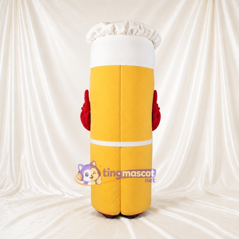 Gobelet de boisson jaune Costume de mascotte intégral pour adultes Promotions
