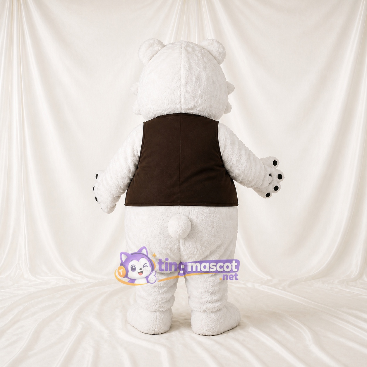Role Specific Polar Bear Worker Mascot Costume Full Body for Adults Promotions Role Specific Polar Bear Worker Mascot Costume Full Body for Adults Promotions