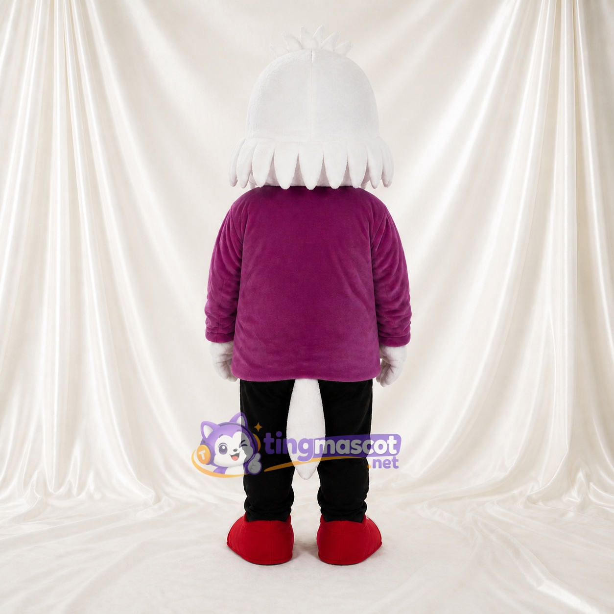 Aigle athlète blanc et violet Costume de mascotte intégral pour adultes Événements sportifs