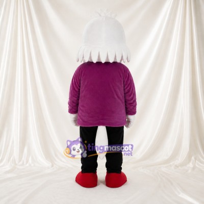 Aigle athlète blanc et violet Costume de mascotte intégral pour adultes Événements sportifs