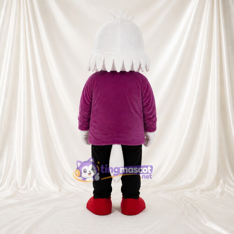 Aigle athlète blanc et violet Costume de mascotte intégral pour adultes Événements sportifs