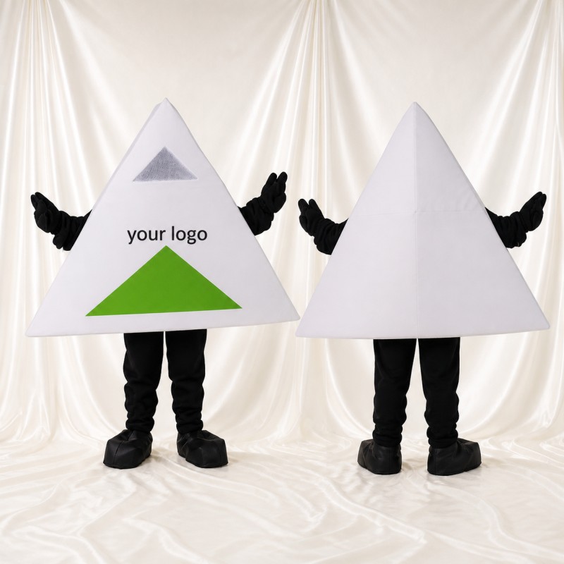 Triangular Prism Mascot Costume Full Body for Adults Promotions