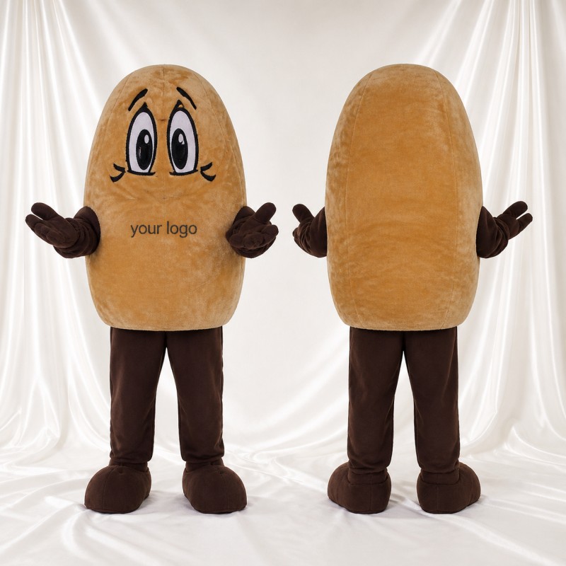 Oval Potato Mascot Costume Full Body for Adults Food Events