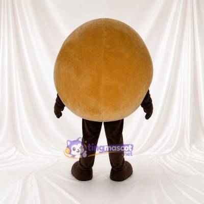Tan Round Potato Mascot Costume Full Body for Adults Food Events