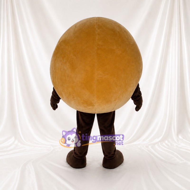 Tan Round Potato Mascot Costume Full Body for Adults Food Events