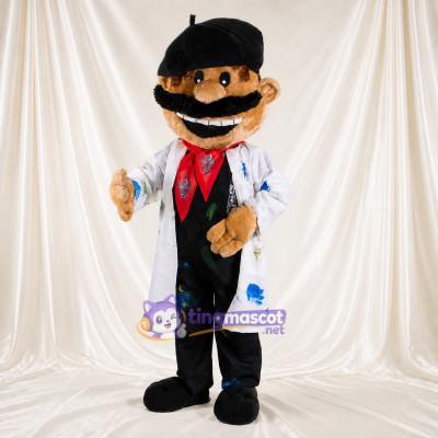 Artist Man Mascot Costume Full Body for Adults Promotions