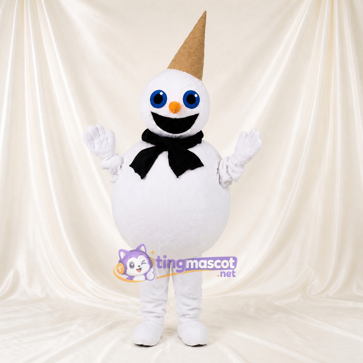 Cornet de Glace Haute Visibilité Costume de mascotte intégral pour adultes Événements gastronomiques Cornet de Glace Haute Visibilité Costume de mascotte intégral pour adultes Événements gastronomiques