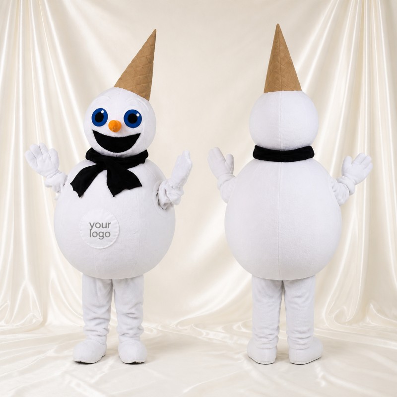 High Visibility Ice Cream Cone Mascot Costume Full Body for Adults Food Events