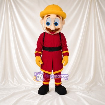 Firefighter Mascot Costume Full Body for Adults Promotions