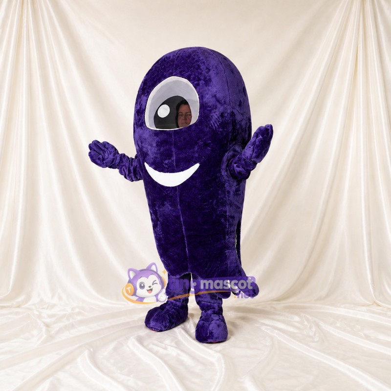 Purple Capsule Character Mascot Costume Full Body for Adults Promotions
