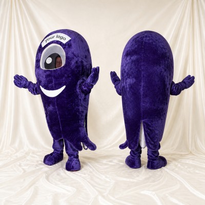 Purple Capsule Character Mascot Costume Full Body for Adults Promotions