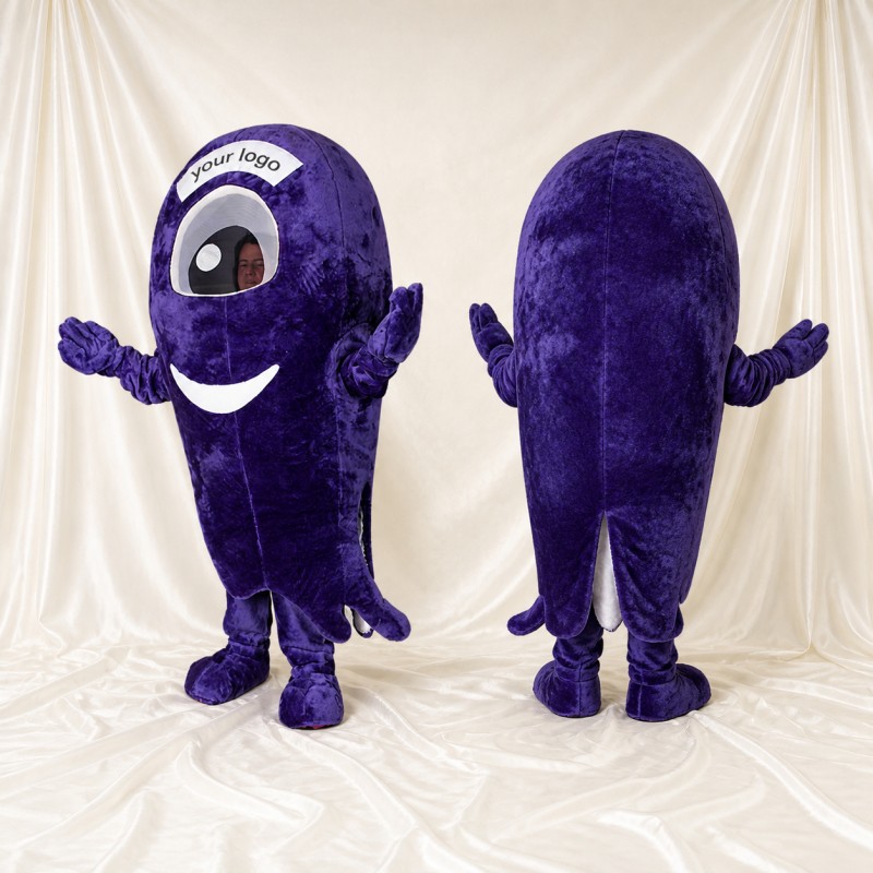 Purple Capsule Character Mascot Costume Full Body for Adults Promotions