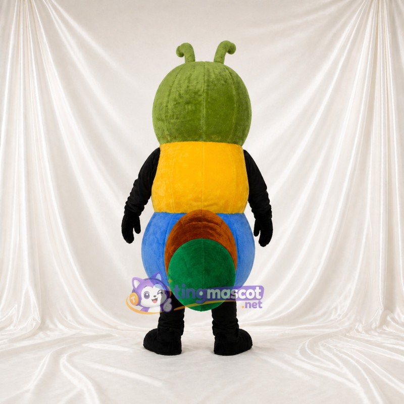 Chenille Verte Costume de mascotte intégral pour adultes Événements scolaires