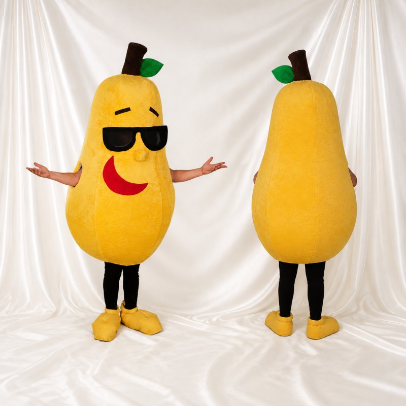 Pear Character Mascot Costume Full Body for Adults Food Events