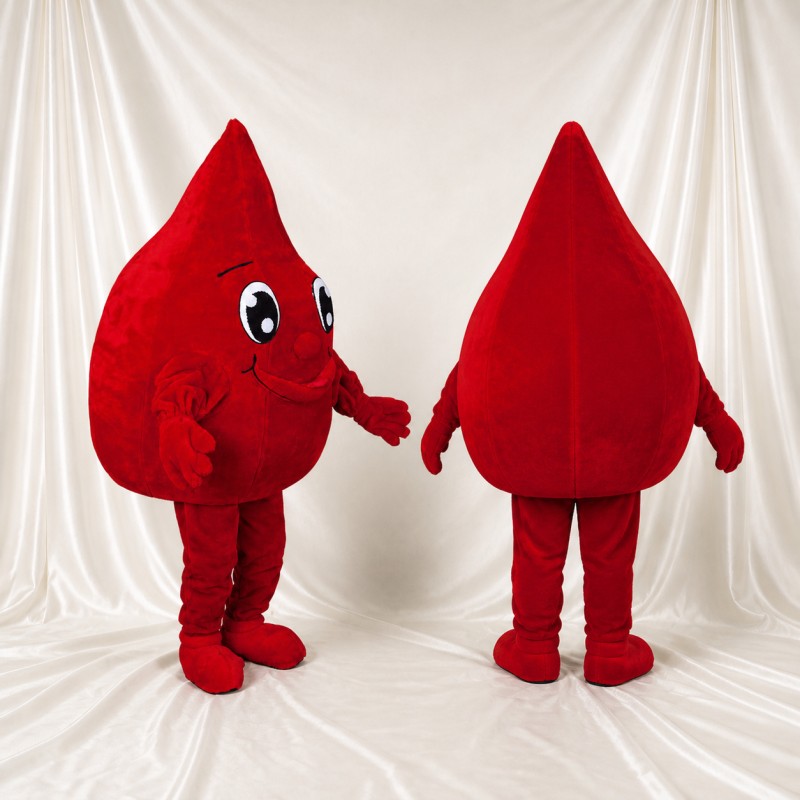 Blood Drop Mascot Costume Full Body for Adults Promotions