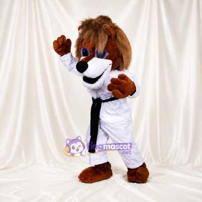 Karate Lion Mascot Costume Full Body for Adults Sports Events
