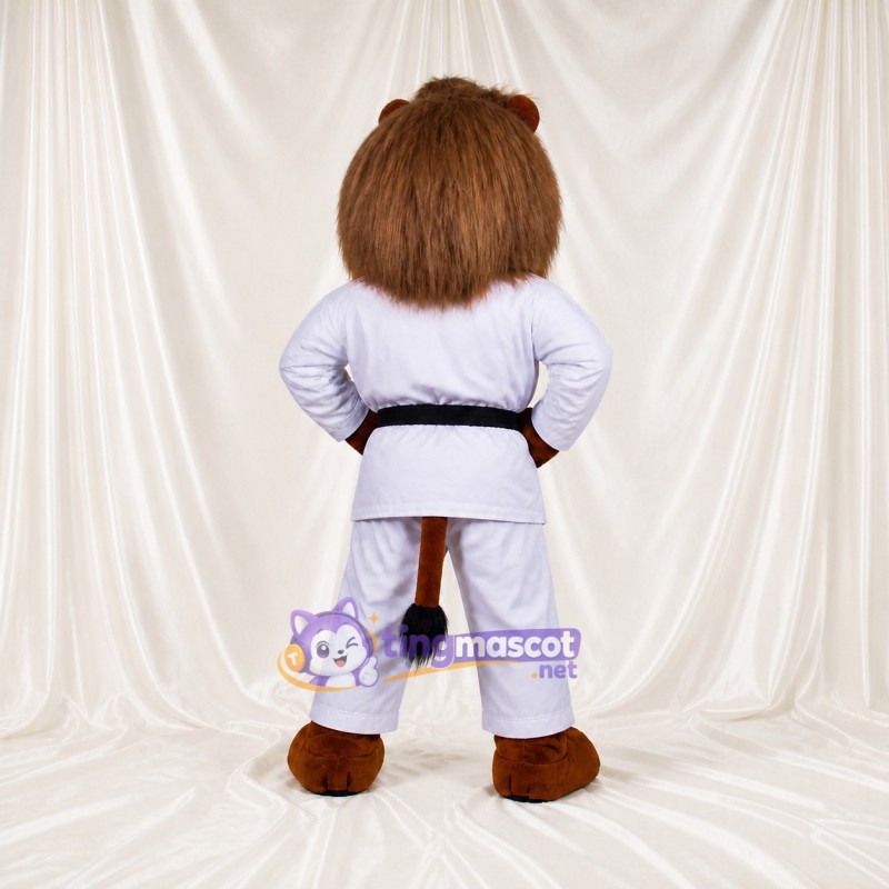 Karate Lion Mascot Costume Full Body for Adults Sports Events