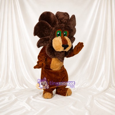Brown Lion Mascot Costume Full Body for Adults School Events