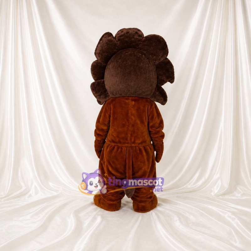 Brown Lion Mascot Costume Full Body for Adults School Events