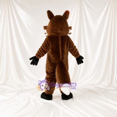 Construction Fox Mascot Costume Full Body for Adults School Events