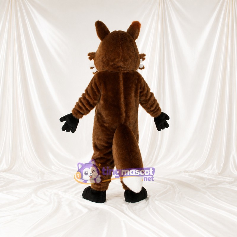 Construction Fox Mascot Costume Full Body for Adults School Events