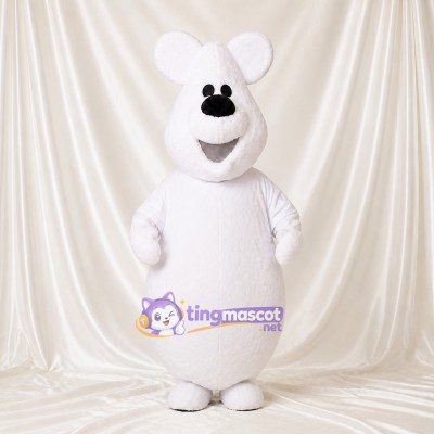 Construction Polar Bear Mascot Costume Full Body for Adults School Events