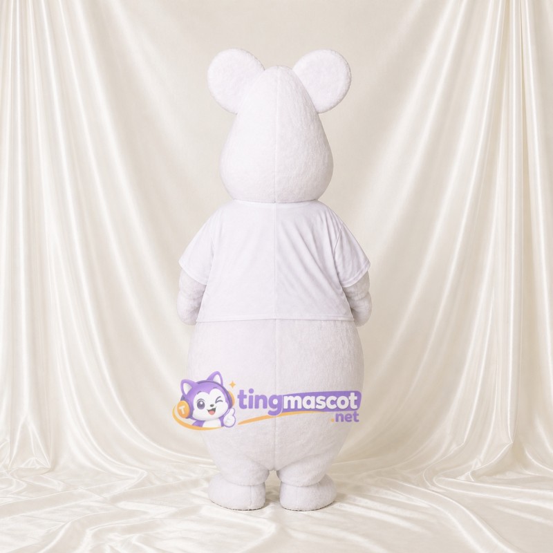 Construction Polar Bear Mascot Costume Full Body for Adults School Events