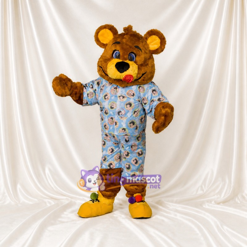 Pajama Bear Mascot Costume Full Body for Adults Promotions