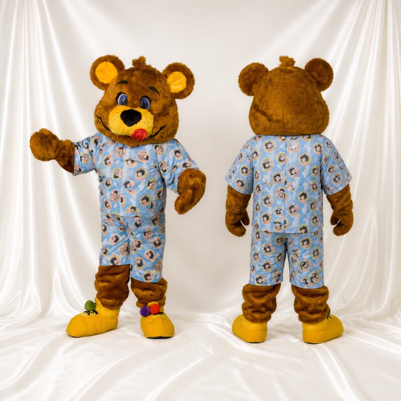 Pajama Bear Mascot Costume Full Body for Adults Promotions