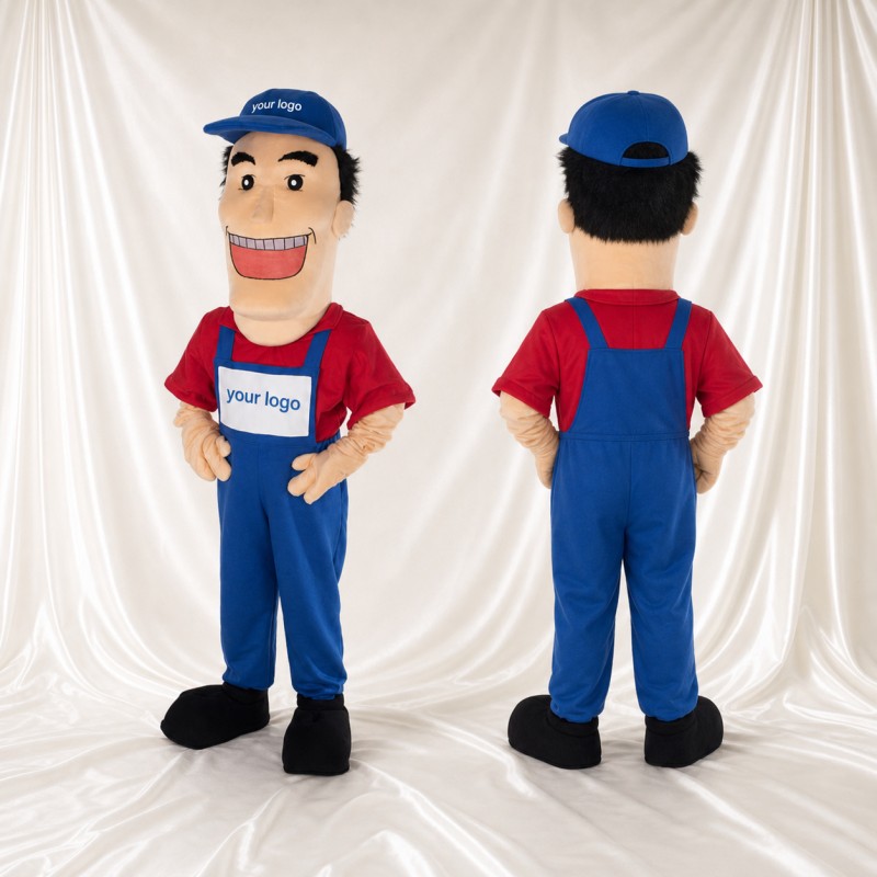 Mechanic Man Mascot Costume Full Body for Adults Promotions
