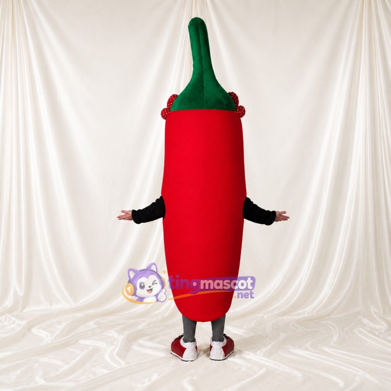 High Visibility Chili Pepper Mascot Costume Full Body for Adults Food Events