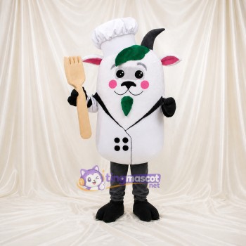 Chef Sheep Mascot Costume Full Body for Adults Promotions