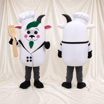 Chef Sheep Mascot Costume Full Body for Adults Promotions