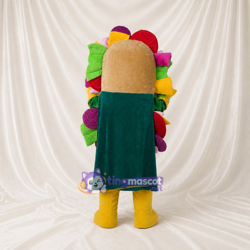 Tan Taco Mascot Costume Full Body for Adults Food Events