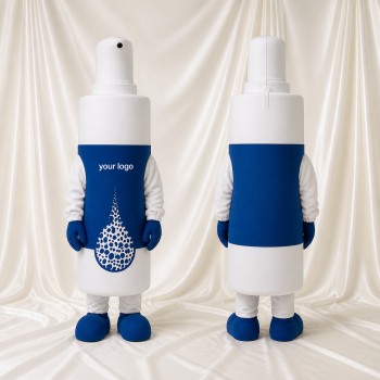 Front Bold Spray Bottle Mascot Costume Full Body for Adults Promotions