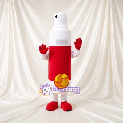 White Front Bold Spray Bottle Mascot Costume Full Body for Adults Promotions