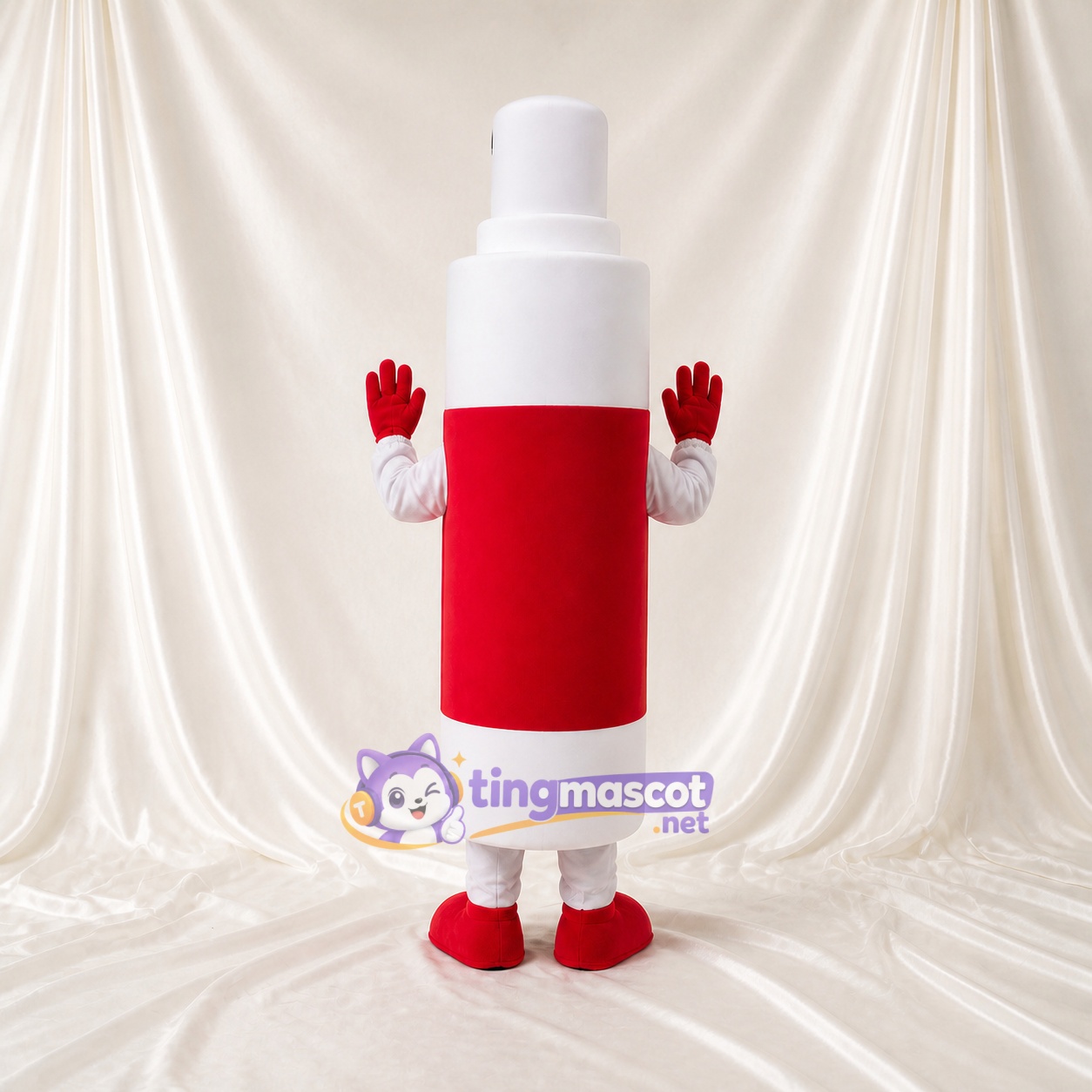 White Front Bold Spray Bottle Mascot Costume Full Body for Adults Promotions White Front Bold Spray Bottle Mascot Costume Full Body for Adults Promotions