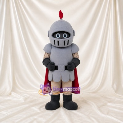 Gray Knight Mascot Costume Full Body for Adults Promotions