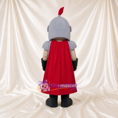 Gray Knight Mascot Costume Full Body for Adults Promotions