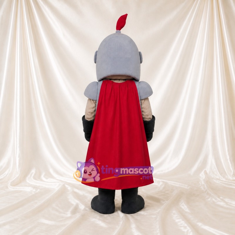 Gray Knight Mascot Costume Full Body for Adults Promotions