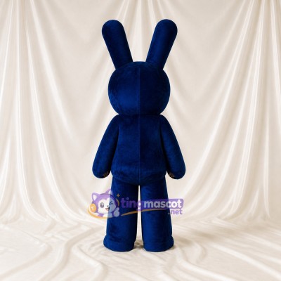 Navy Blue Rabbit Mascot Costume Full Body for Adults School Events