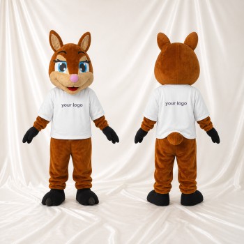Construction Rabbit Mascot Costume Full Body for Adults School Events