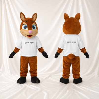 Construction Rabbit Mascot Costume Full Body for Adults School Events