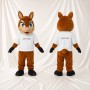 Construction Rabbit Mascot Costume Full Body for Adults School Events